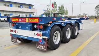 Jianxing manufacturer 3 axle 20ft skeleton semi trailer#manufacturer #trailer #factory #skeleton