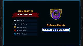 Maxing out my defence matrix