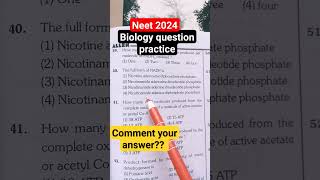 Respiration in plants question solve #neet #biology #motivation #viral #shorts.