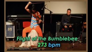 Flight of The Bumblebee - World Fastest Violinist RHR - (100 bpm to 273 bpm)