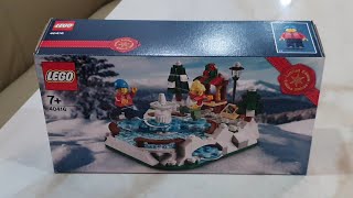 LEGO Seasonal Christmas Ice Skating Rink 40416 Speed Build