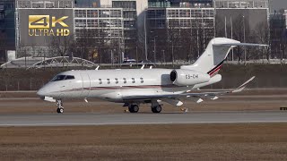 Bombardier Challenger 350 from NetJets CS-CHI departure at Munich Airport MUC EDDM