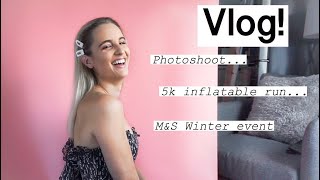 VLOG! M&S Winter Event, Running An Inflatable 5K & My Favourite Beauty Photoshoot Ever!!