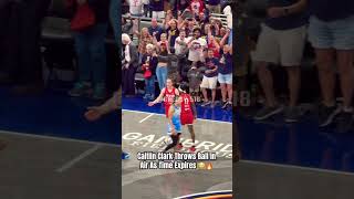 Caitlin launches ball in air as time expires #wnba #caitlinclark #basketball