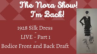 Drafting a Summer 1928 Vintage Dress - Live Sewing