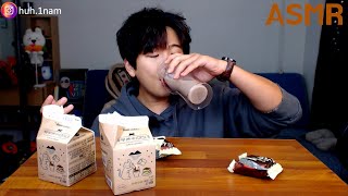 달콤하고 시원한 티라미수 우유!! 벌컥벌컥 마시기! 먹방 Eating Sound Mukbang ASMR