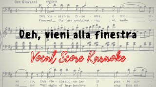 Deh, vieni alla finestra Vocal Score / Karaoke Don Giovanni Mozart