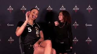 Aces Jr. Reporter Interview: Amaya w/ Dearica Hamby (2022 Las Vegas Aces)