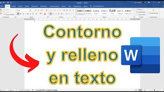 Word: Cómo Poner Contorno y Relleno en los Textos