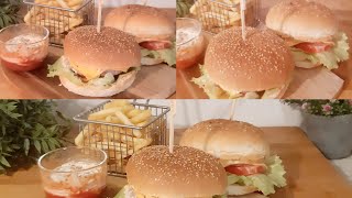 سندويش همبرغر 🍔بدجاج منزلي بطريقة احترافية طعم وشكل مميز مع جميع الأسرار من الف إلى  الياء....