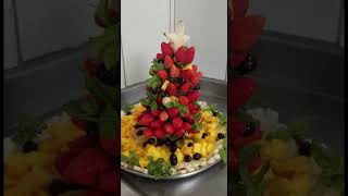 ÁRVORE DE NATAL COM FRUTAS  DECORAÇÃO COM FRUTAS. #shorts