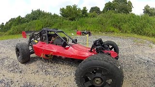 Rovan Baja 275A (27.5cc) Gas Buggy off-road kicking up some gravel