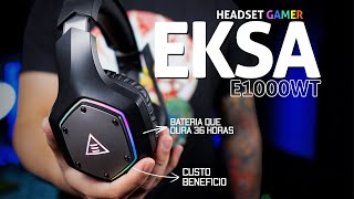 Headset Gamer Sem Fio com MUITA Bateria! Review Completo do EKSA E1000WT!