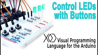 04# Arduino Visual Programming | Push-Button | Control the LEDs with Buttons | XOD