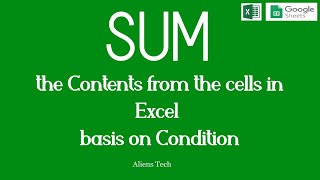 Use this to Calculate numbers by condition in Excel!! #excel #ideas