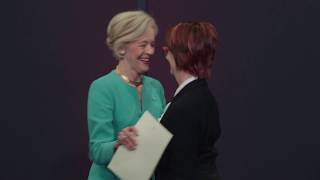 Julia Gillard, Quentin Bryce, Ita Buttrose and Michelle Bridges at the Women’s Leadership Symposium