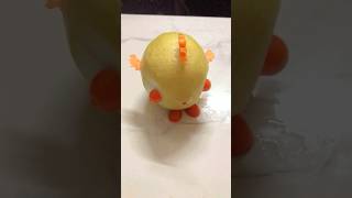 Funny lemon carving art #shortsfeed #fruitcarving #lemon