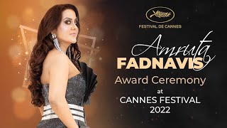 Amruta Fadnavis awarded for her social contributions at #Cannes |  @TVFestivaldeCannes