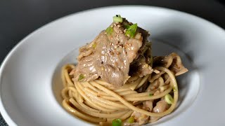 Cold Noodles 🍜 GINGERY BEEF SOBA