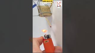 how to open a lock with Match box🔥 l चाबी खो जाने पर लॉक को अनलॉक करने की तकनीक #Shorts #ytshorts