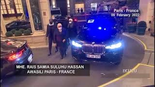 RAIS SAMIA  AKIWA AMEWASILI  PARIS