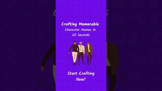 Crafting Memorable Characters Names in '60' Seconds #writersblock #CharacterNames