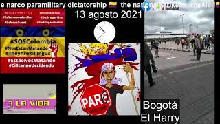 Protestas Colombia 13 agosto D1ctadura n4rcop4ram1litar #13A  #SOSColombia #CIDH #HRW