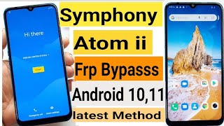 symphony atom ii frp bypasss |Symphony Atom II Google Account Bypasss| Atom II frp unlock latest