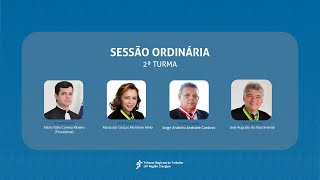 30ª SESSÃO PRESENCIAL DA SEGUNDA TURMA DO TRT20  - 04/10/2022