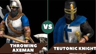 AOE2: 120 ELITE FRANKISH THROWING AXEMAN VS 120 ELITE TEUTONIC KNIGHTS