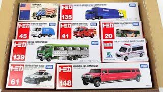 トミカ☆はたらくくるまのミニカーを箱から出してチェックする☆Take the Tomica miniature cars out of the box and check it out