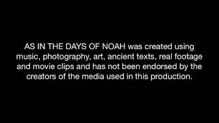 As in the days of Noah