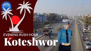 Koteshwor Area - Kathmandu Evening Rush Hour, Sky Bridge of KTM