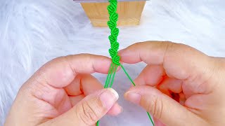 Elegant Green Lace: DIY Handmade Woven Bracelet Tutorial