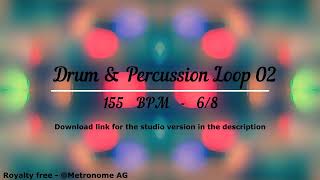 155 BPM 6/8 Drum percussion loop 02 - Drum & Percussion 02