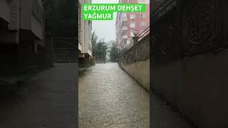 Erzurum vay yağmur sildi yağdı yıktı