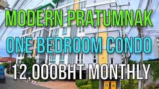 MODERN PRATUMNAK PATTAYA ONE BEDROOM CONDOMINIUM REVIEW - Estanan Condo Pattaya 12,000BHT MONTHLY