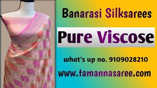 Pure Viscose Banarasi Silk sarees❤ Sanjana Creation #georgettesaree #banarasisaree #saree #video