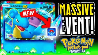 NEW CARD for FREE?! LAPRAS EX Event is HERE! Bent Packs for RARE CARDS & More! - Pocket Pod Ep 4