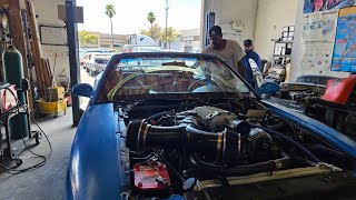 Ls swap stang with Magnus supercharger, Camaro Everything is up and running we back a must see video