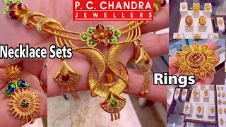 2024 @pcchandrajewellers 22k Gold Necklace Set Designs with Price/Gold Cocktail Rings/Necklace/Deeya