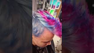 keune color chameleon sky blue pink hair.