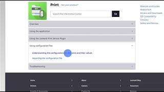 Lexmark Print—Importing configurations from Lexmark Mobile Print