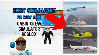 Every Single Livery Code In Cabin Crew Simulator (March 2024) (Roblox)