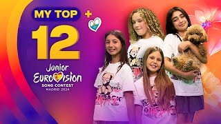 Junior Eurovision 2024: MY TOP 12 (so far) [NEW🇸🇲]