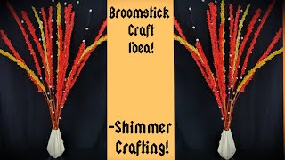 Broomstick Craft|Best out of waste craft|Reusing Broom stick for room decor|DIY room decor!!