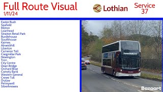 Lothian Buses Service 37 Bush to Silverknowes • E400MMC 690 SJ71HLG • FRV 1/11/24