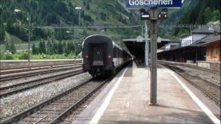 Gare de Göschenen - "Nouveau wagon panoramique"  24 et 25/07/2011