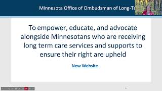 Office of Ombudsman for Long-Term Care: Empower, Educate and Advocate (Roundtable)