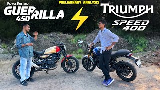 Triumph Speed 400 Owner’s Impressions After Riding the Royal Enfield Guerrilla 450: Best in Class?